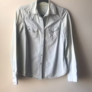 GAP Striped Denim Button up